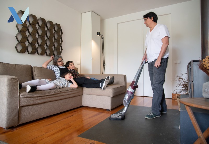 Upright Ball Vacuum In Use
