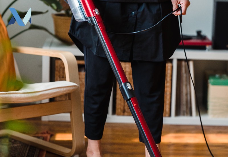 Cordless Vacuum On Wooden Floor